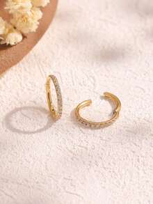 1pc Stainless Steel CZ Dainty Conch,Tragus,Daith,Rook Piercing/Nose Ring/Septum Ring - Lap - View 9