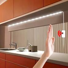 LQHZMYY 1pc Gesture Sensor LED Light Strip, With Hand Sweep Sensor Switch, No Touch Required, Gesture Wave To Light Up, Suitable For Kitchen Cabinet Lighting, Wardrobe Closet Sewing Machine Fill Light, Live Streaming Mirror Background TV Background Fill Light, Space Main Image, Christmas Holiday Decoration - Touchless Sensor - View 2