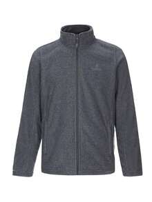 CAMEL CROWN Jaket Fleece Pria, Sweatshirt Hangat Tahan Angin, Lapisan Tebal, Desain Kerah Tegak - Tinta Abu-abu - View 2