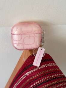 Casing Pelindung Apple Pods 4 Garis Pink Lucu, Kompatibel dengan Pod 3, Casing Earphone Apple Pro Generasi ke-2, Bluetooth Nirkabel Generasi ke-3, Pod Pro Generasi ke-4, dan Generasi ke-5. - Berwarna merah muda - View 2