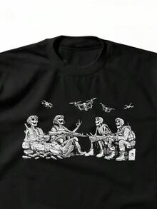 Men T-Shirts - 黑色 - 查看 1