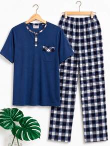 Men Loungewear Onepieces - Navy Blue - View 6