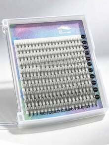 European And American Single-Cluster Hair-Like False Eyelashes In Mixed Style, Naturally Thick And Segmented - View 4