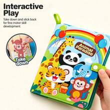 Infant & Toddler Educational Cloth Book, Early Learning 3D Tear-And-Stick Game, Teething Toy - Multicolor - View 1