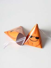 10pcs/Set Halloween Hanging Candy Boxes, 5 Designs Pumpkin, Ghost, Black Cat, Mummy & Skeleton Trick Or Treat Favor Boxes With Ribbon Handles For Kids Halloween Party Supplies - 5 Patterns - View 10