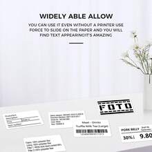Thermal Labels Compatible With Phomemo M100/M110/M150/M221/M220/M120/M200/M250 Label Printer,(50x40mm), 160Labels/Roll, Black On White - View 7