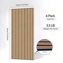 6 Pieces Of Self-Adhesive Sound-Absorbing Panels, High-Density Noise Reduction PVC Surface, 23.6 X 11.8 X 0.4 Inches - Wall Decoration Sound Insulation Panel, Self-Adhesive Great Wall Panel, Suitable For Background Walls, Wall Sound-Absorbing Panel - 6pcs - View 3