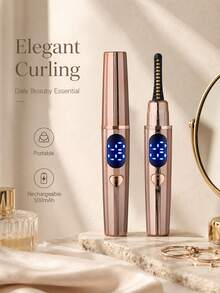 New Electric Eyelash Curler With Heating Clip And Battery Display, Long-Lasting Styling, Rechargeable, Portable Electric Heated Eyelash Curler, Electric Eyelash Curler - Multicolor - View 10