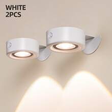 1/2pcs LED Wall Mounted Art Light, Battery Powered Wall Picture Light, Smart Magnetic Wireless Wall Lamp, Home Decor Wall Spotlight, Touch Dimmable, 3 Lighting Modes, Suitable For Framed Artwork And Portrait Lighting Display - Multicolor - View 20