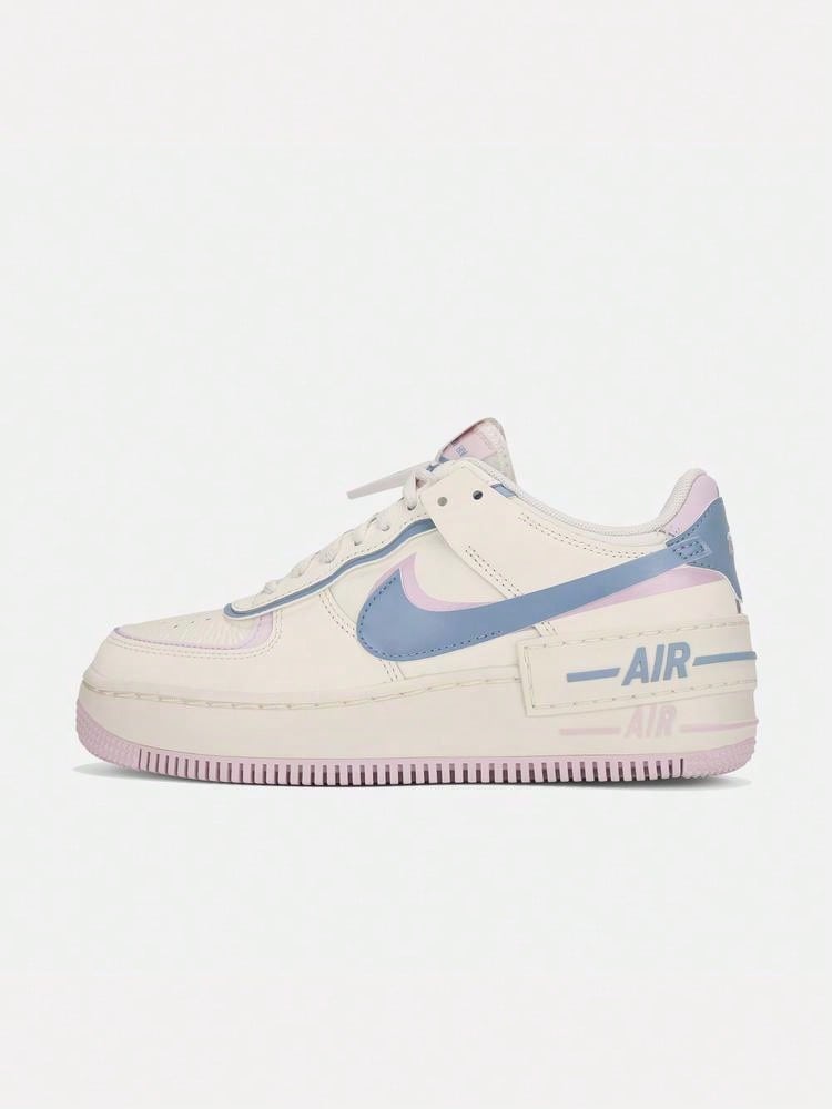 Nike Women's W AF1 SHADOW Low-Top Athletic Casual Shoes DZ1847-117 - Blue and White - View 1