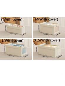 1pc Foldable Clothing And Blanket Storage Bag, Storage Box With Transparent Window And Handle, Reinforced Foldable Linen Storage Basket, Home Storage, Clothing Storage Box, Bedroom Storage, Closet Organization, Dorm Storage Box, Clothing Organization - Multicolor - View 11