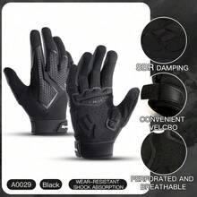 1pc Kyncilor 1 Black SMLXL Non-Slip Long-Fin Shock-Absorbing Gloves, Unisex, Breathable And Sun-Protective, Suitable For Activities Such As Hiking, Camping, Cycling - B - View 9