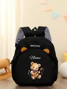 Mini Customizable Cartoon Bear Football Backpack Nylon Zipper Bag With Adjustable Shoulder Strap For School, Toddler Backpack - Multicolor - View 22