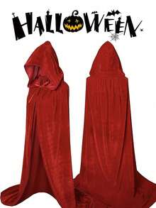 Halloween Cloak, Black Cape, Vampire Costume, Wizard, Demon, Grim Reaper, Hooded Cloak - Multicolor - View 3