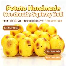1 buah Bola Squishy Renyah DIY Bentuk Blok Kentang Simulasi, Sentuhan Lembut dan Halus dengan Isian Blok Bangunan, Bentuk Kentang Bulat Realistis, Paket Squishy dengan Suara Renyah untuk Mainan Balita Kembali ke Sekolah - MultiWarna - View 4