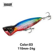 KINGDOM Topwater Popper Fishing Lure 95/110/130mm Floating Spraying Bubble Hard Bait Long Cast Noise Rattle For Seabass Snakehead Big Predator Saltwater Freshwater Fishing Tackle - Multicolor - View 23