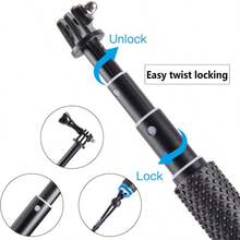 Palo Selfie Stick 91cm Sumergible Para Gopro Y Cámaras Azul - Negro - Ver 8