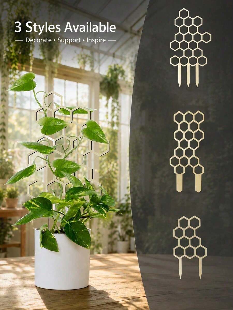 Honeycomb Plant Climbing Rack, Outdoor Potted Plant Stand, Plant Climbing Rack, Rust-Proof Plastic Support, Suitable For Potted Vines And Flowers, Space-Saving Indoor/Outdoor Garden Support Rack - Multicolor - View 1