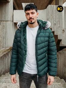 Big City Men Jackets And Coats - Dark Green - View 1