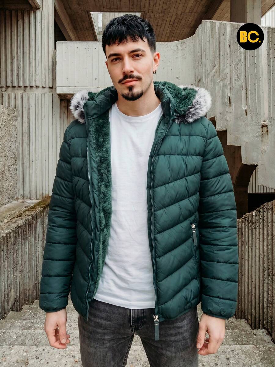Big City Men Jackets And Coats - Dark Green - View 1
