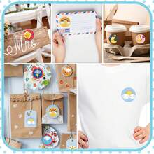 500pcs Cartoon Weather Small Round Stickers, 1 Inch Diameter, 2 Styles Available, Cute Hand-Drawn Sun, Cloud, Star, Moon, Rainbow Cartoon Images, Sealing Labels For Envelopes, Magazines, Phone Cases, Water Bottles, Computers, Helmets, Scrapbooks, DIY Decoration, Holiday Party Gift Wrapping, PVC Self-Adhesive Seal Stickers, Back To School - Multicolor - View 8