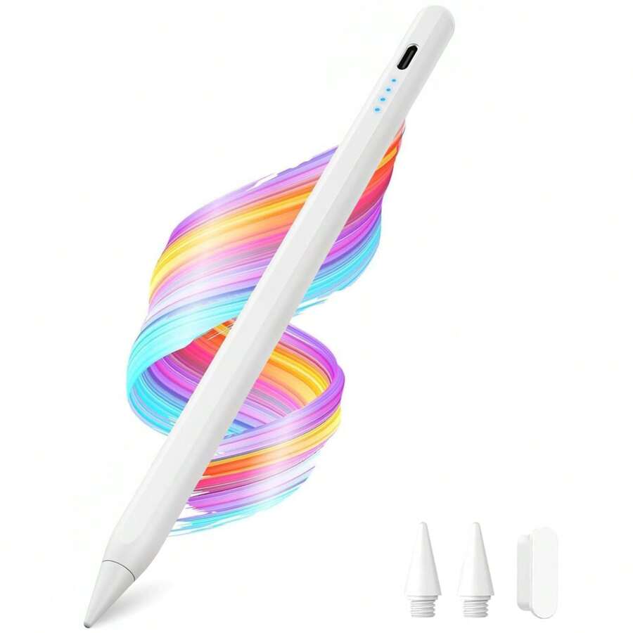 FCV Stylus Pen For Pad 2018-2026, USB-C Fast Charging, Anti-Mistouch, Magnetic Attachment, Compatible With Pad 11/10/9/8/7/6, Pro 13/12.9/11, Air 3/4/5/M2/M3/M4, And Mini 5/6/7 - View 1