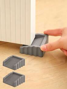 2pcs Creative Rubber Door Stopper, Anti-Pinch Anti-Collision Door Blocker, Suitable For All Homes, Perfect Home & Office Decor - Multiple Styles - View 2