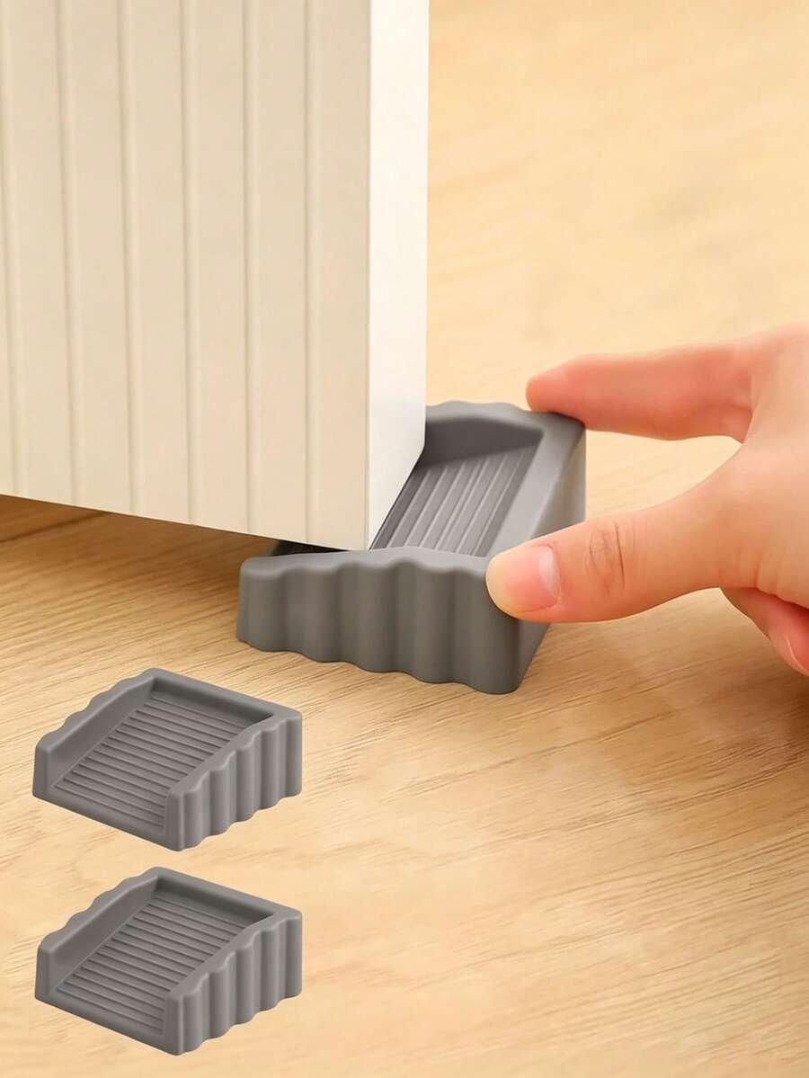 2pcs Creative Rubber Door Stopper, Anti-Pinch Anti-Collision Door Blocker, Suitable For All Homes, Perfect Home & Office Decor