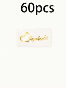 Custom Transparent Name Stickers, Elegant Personalized Gold Labels, Suitable For Gift Boxes, Cups And Party Favors, Customizable Text And Design Decals, Suitable For Wedding Decor, Birthday, Anniversary, Bridal Shower And Christmas Gifts, Small Business Packaging - Style a - View 20