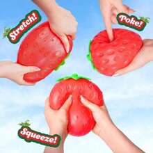 Tachimi 1pc Room Display Toy Set, Includes Large Strawberry Squishy, Practical Stress Relief Toy, Children's Slow Rebound Squeeze Toy, Hobby Collection Style, Random Shipment - Multicolor - View 6