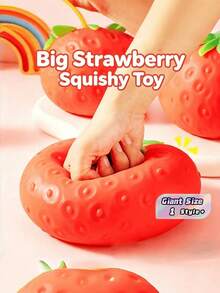 Tachimi 1pc Room Display Toy Set, Includes Large Strawberry Squishy, Practical Stress Relief Toy, Children's Slow Rebound Squeeze Toy, Hobby Collection Style, Random Shipment - Multicolor - View 5