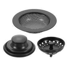 3pcs Kitchen Sink Strainer And Drain Stopper Set, Stainless Steel Garbage Disposal Stopper With Handle, Universal Anti-Clogging Kitchen Sink Strainer Filter - Multicolor - View 23