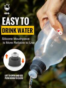 1PC WRELS 180/250 ML Lightweight Collapsible Squeeze Water Bottle For Marathon Sports, A Tasteless Cold‑Water Bottle Manufactured With Hot‑Pressing Technology - Multicolor - View 4