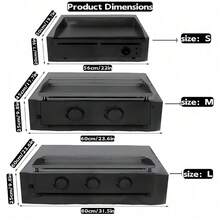 Portable Flat Top Gas Grill Cover 17–35 Inch, Fits 2-Burner Blackstone Pit Boss & 3-Burner Royal Gourmet GasOne Griddle Stations - Black - View 6