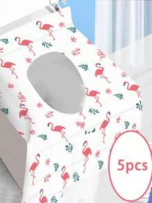 1/5/10pcs Toilet Seat Covers, Travel Essential, Large Waterproof Toilet Seat Pads, Suitable For Home, Travel, Public Restrooms, Full Coverage Toilet Seat Pads - Multicolor - View 9