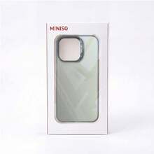 Casing ponsel matte gradien Miniso 1PC berlisensi resmi, cocok untuk ponsel seri Apple 18 Pro Max/18 Pro/17 Air/17/16/15/11/12/13/14 Plus/17 Pro Max. Desain mewah, bergaya, kreatif, sederhana, warna solid, unisex. - Warna Perak Hitam - View 5