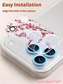 1pc Exquisite Phone Lens Protector, Beautiful Phone Decoration Gift For Girls, Compatible With Phone 17 Pro/17 Pro Max, Full Coverage Tempered Glass, Case Compatible - Clear - View 6