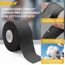 1 Roll Black Athletic Sports Tape Roll, Easy To Tear Without Sticky Residue For Outdoor Sports Fixing - Black - View 6