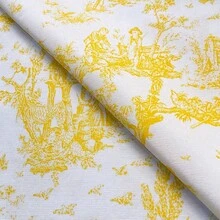 Tecido Jacquard Estampado Toile de Jouy Para Decoração 2,80m de Largura Diversas Cores e Tamanhos - Toile de Jouy - Visão 40