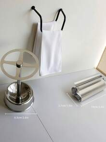 Set de 2 piezas Soporte para cepillo de dientes & Exprimidor de pasta de dientes 2 en 1, Estante de almacenamiento para baño, Resistente a la oxidación & Duradero, Organizador de taza para cepillo de dientes, Organizador de encimera ahorrador de espacio - Multicolor - Ver 8