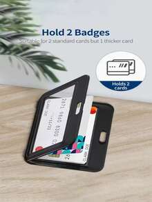 ID Badge Holder With Double Sided Window Hard Plastic Case Card Protector Pocket For Office School ID Credit Card Key Card Driver License&Pass - Multicolor - View 10