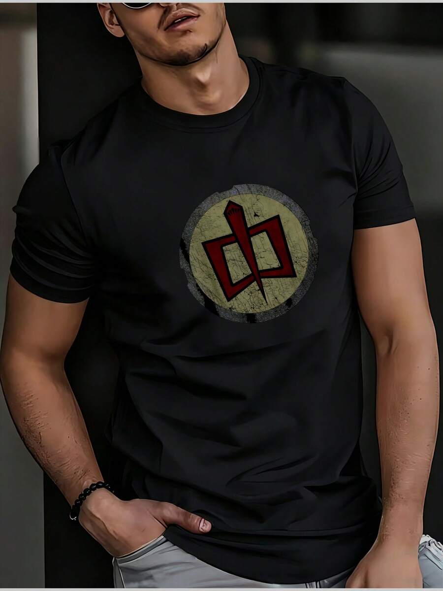 Camiseta vintage para hombre y mujer American Heroes - Diseño retro con escudo desgastado y logotipo de Hera, camiseta casual de cuello redondo para entrenamiento al aire libre, adecuada par - Negro - Ver 1