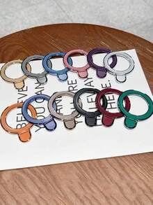 1 buah, Dudukan Ponsel Cincin Aneka Warna, Rotasi 360 Derajat, Cincin Logam, Universal, Cocok untuk Semua Model Apple, Dudukan Belakang Ponsel Portabel Anti-Selip - MultiWarna - View 3