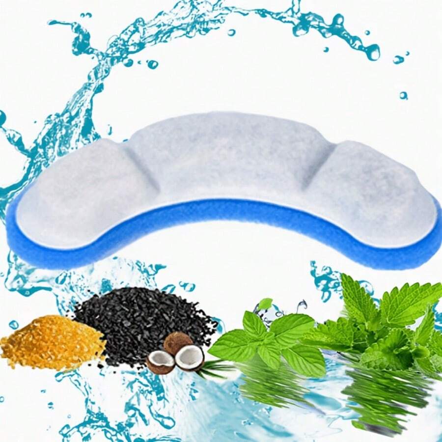 Set Filter Pengganti Air Mancur Minum Kucing 4pcs/8pcs/16pcs/24pcs - Kompatibel dengan Air Mancur Minum Hewan Peliharaan WF050 WF060 WF100, Menyediakan Air Minum Bersih - Desain Sederhana, Mudah Dipasang - Tidak Membutuhkan Baterai