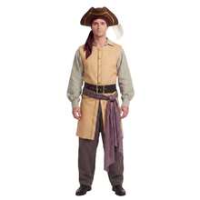 Disfraz de cosplay de pirata medieval, conjunto de chaleco del Capitán Clark, traje de actuación de pirata - Colocar - Ver 2