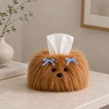 Cute Puppy Shaped Tissue Box, Girls' Tissue Box, Home Desktop Tissue Holder, Living Room Desktop Decor - Multicolor - View 7