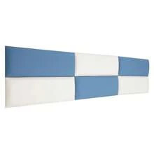 YUNRUX 6-Pack Wall Panels, Wall Panels For Interior Wall Decoration, Headboard Impact Protection Panels Dark Grey-Blue - Blue - View 8