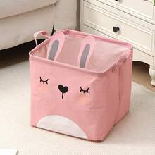 4/1pc Fabric Cartoon Children's Clothing Storage Bucket, Foldable Baby Toy Storage Basket, Dust-Proof Dirty Clothes Basket, Back To School Season Gift - Multicolor - View 10