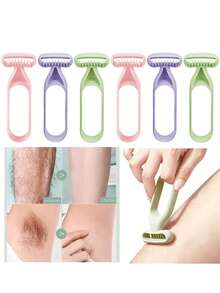 4/12pcs Non-Sensitive Body Razor, Suitable For Underarms, Legs And Body Hair Removal, Anti-Slip Shaving Razor With Mini Gentle Blades, Essential Beauty Tool For Women, Unisex Design - Multicolor - View 3