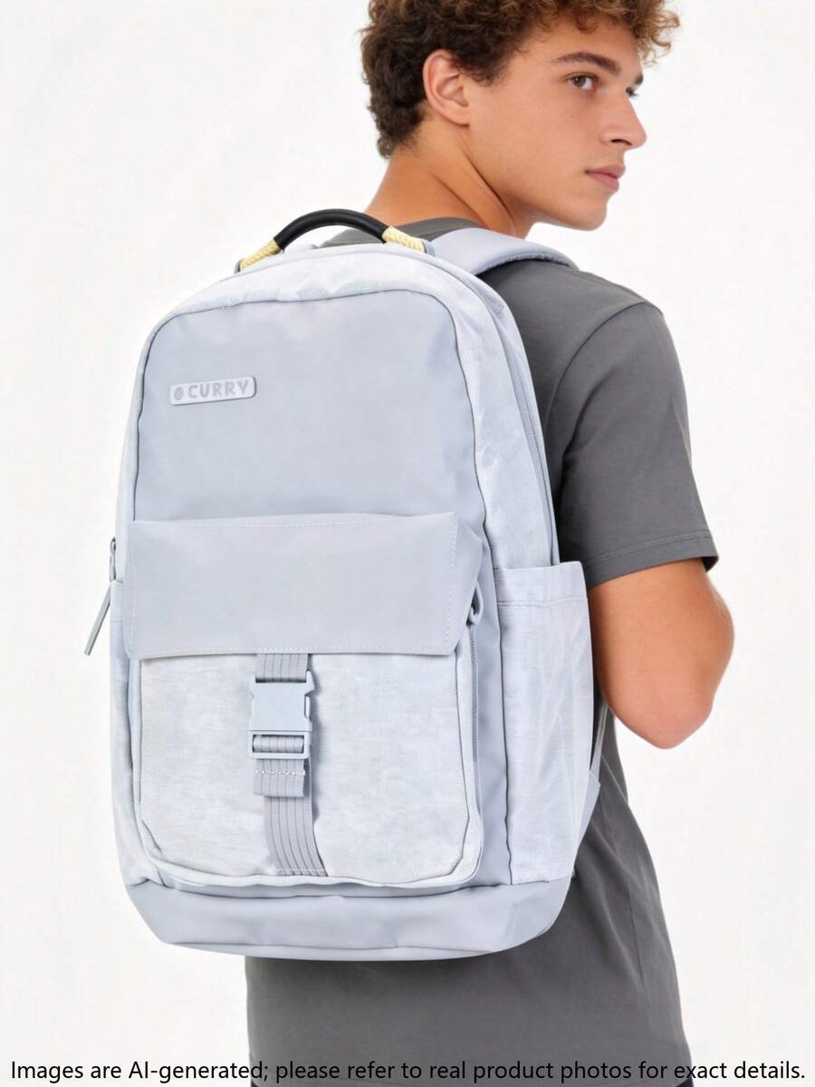 Under Armour Unisex Lightweight Outdoor Backpack Curry Backpack-GRY 2026 Summer New Arrival Commuter Travel Backpack 1387179-011 - Grey - View 1